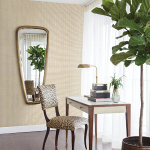 Aki Silver Paper Weave Basketweave Grasscloth Wallpaper