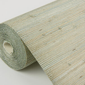 Battan Mint Jute Grasscloth Wallpaper