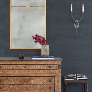 Victoria Indigo Sisal Grasscloth Wallpaper