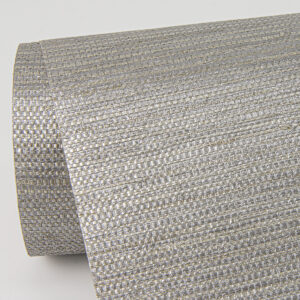 Liaohe Silver Raffia Grasscloth Wallpaper