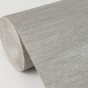 Liaohe Silver Raffia Grasscloth Wallpaper