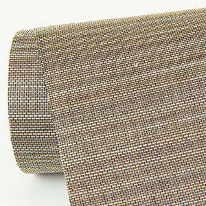 Mai Dark Grey Abaca Grasscloth Wallpaper