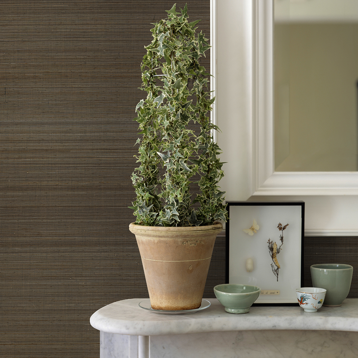 0058911 mai dark grey abaca grasscloth wallpaper