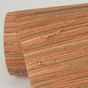 Shuang Coral Handmade Grasscloth Wallpaper