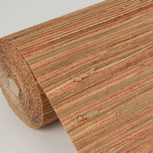 Shuang Coral Handmade Grasscloth Wallpaper
