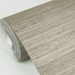 Caihon Silver Sisal Grasscloth Wallpaper