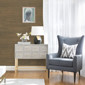 Caihon Slate Sisal Grasscloth Wallpaper