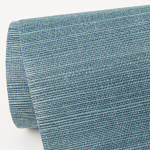 Aiko Blue Sisal Grasscloth Wallpaper