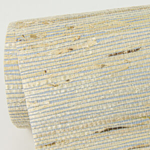 Aiko Silver Sisal Grasscloth Wallpaper