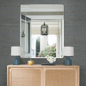 Aiko Teal Sisal Grasscloth Wallpaper