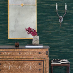 Kira Teal Hemp Grasscloth Wallpaper