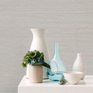 Kira Dove Hemp Grasscloth Wallpaper