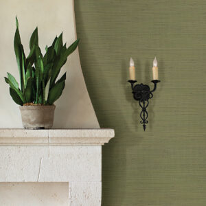 Kira Sage Hemp Grasscloth Wallpaper