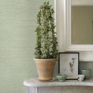 Sakiya Seafoam Sisal Grasscloth Wallpaper