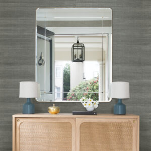 Sakiya Slate Sisal Grasscloth Wallpaper