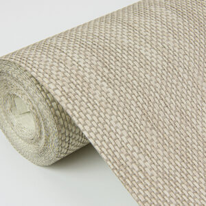 Jia Taupe Paper Weave Grasscloth Wallpaper