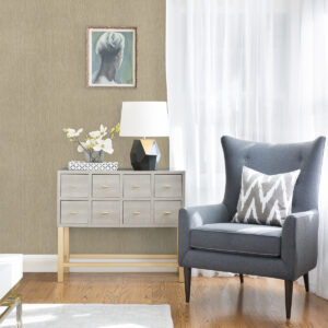 Jia Taupe Paper Weave Grasscloth Wallpaper