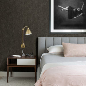 Jia Charcoal Paper Weave Grasscloth Wallpaper