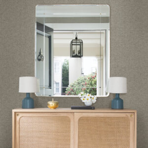 Madoka Dark Grey Paper Weave Grasscloth Wallpaper