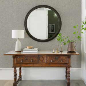 Hui Grey Paper Weave Grasscloth Wallpaper