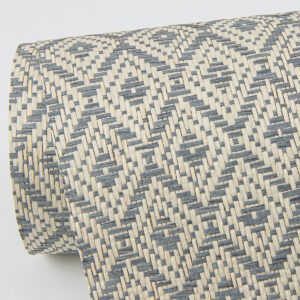 Hui Denim Paper Weave Grasscloth Wallpaper