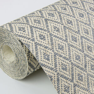 Hui Denim Paper Weave Grasscloth Wallpaper