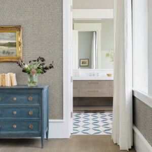 Hui Denim Paper Weave Grasscloth Wallpaper