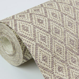 Hui Mauve Paper Weave Grasscloth Wallpaper