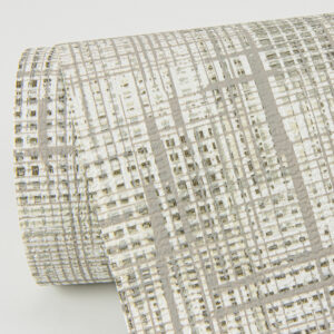 Ting Taupe Lattice Wallpaper