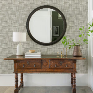 Ting Taupe Lattice Wallpaper