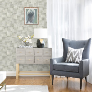 Ting Sage Lattice Wallpaper