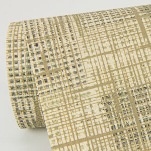 Ting Brown Lattice Wallpaper