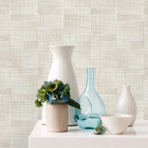 Ting Cream Lattice Wallpaper