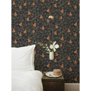 Pirum Navy Pear Wallpaper