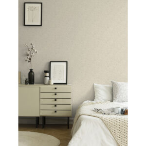 Wilma White Floral Block Print Wallpaper