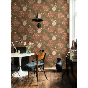 Camille Red Peony & Lily Wallpaper