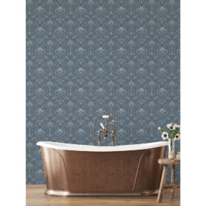 Niki Blue Country Kitsch Wallpaper