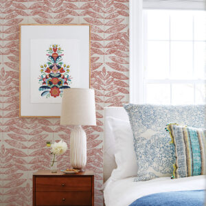 Akira Coral Leaf Wallpaper