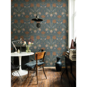 Filippa Blue Tulip Wallpaper