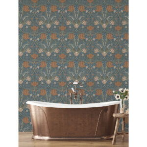 Filippa Blue Tulip Wallpaper
