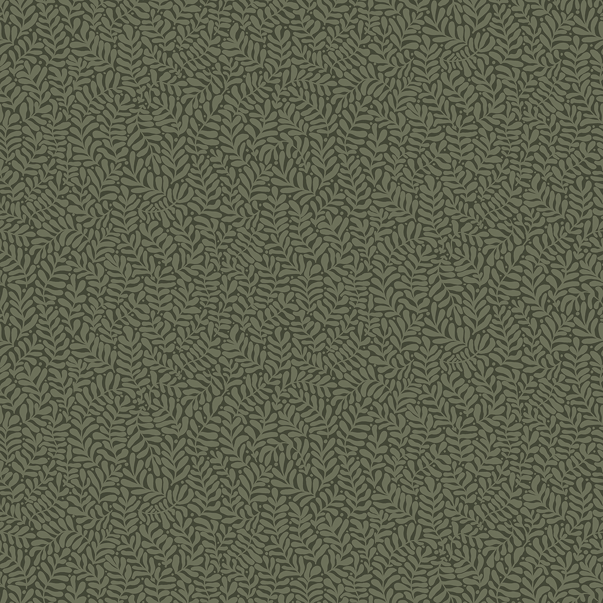 Anna Dark Green Fern Trail Wallpaper