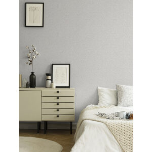 Anna Light Grey Fern Trail Wallpaper