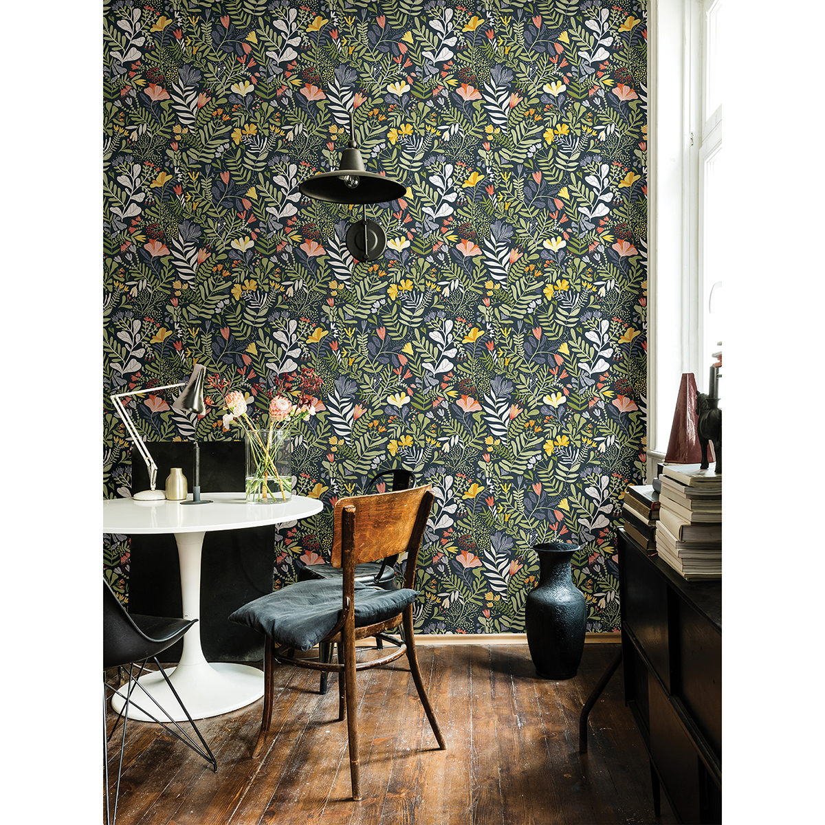 Brittsommar Navy Woodland Floral Wallpaper - Image 3