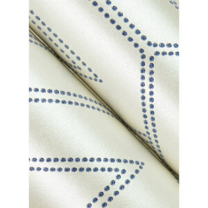 Voltaire Indigo Beaded Geometric Wallpaper