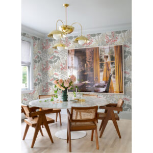 Brie Pink Forest Flowers Wallpaper