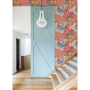 Brie Red Forest Flowers Wallpaper