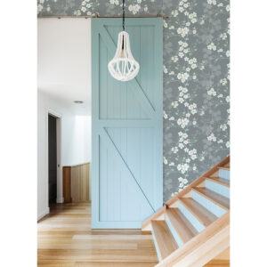 Nicolette Grey Floral Trail Wallpaper