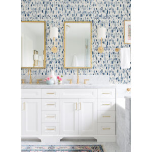 Dwell Navy Brushstrokes Wallpaper