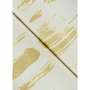 Dwell Gold Brushstrokes Wallpaper
