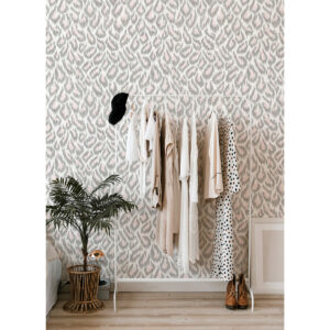 Electra Blush Leopard Spot String Wallpaper